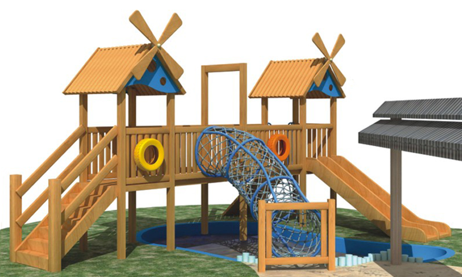 木制滑梯YH-9Z10A 木制滑梯YH-9Z10A