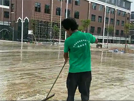 環(huán)保水性<a href=http://m.anhaohn.com target=_blank class=infotextkey>硅PU</a>球場-新國標（施工流程和材料組成）