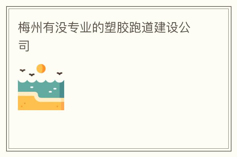 梅州有沒專業(yè)的塑膠跑道建設公司