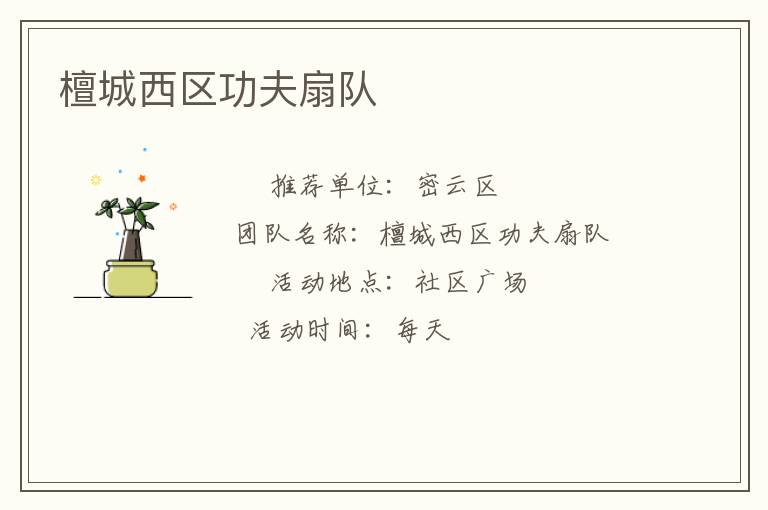 檀城西區(qū)功夫扇隊(duì)