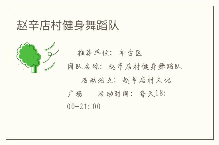 趙辛店村健身舞蹈隊