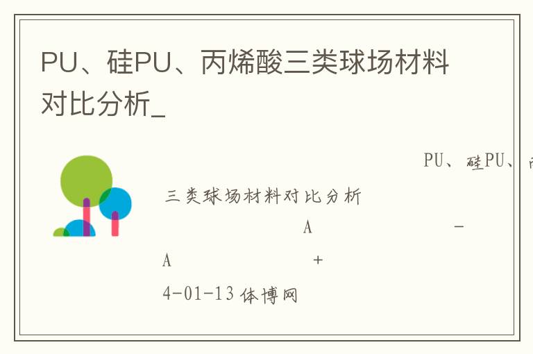 PU、硅PU、丙烯酸三類球場(chǎng)材料對(duì)比分析_