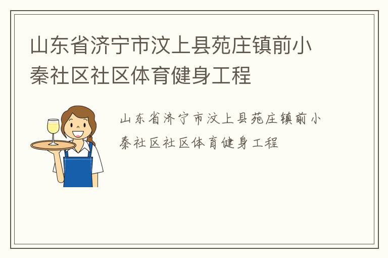 山東省濟(jì)寧市汶上縣苑莊鎮(zhèn)前小秦社區(qū)社區(qū)體育健身工程