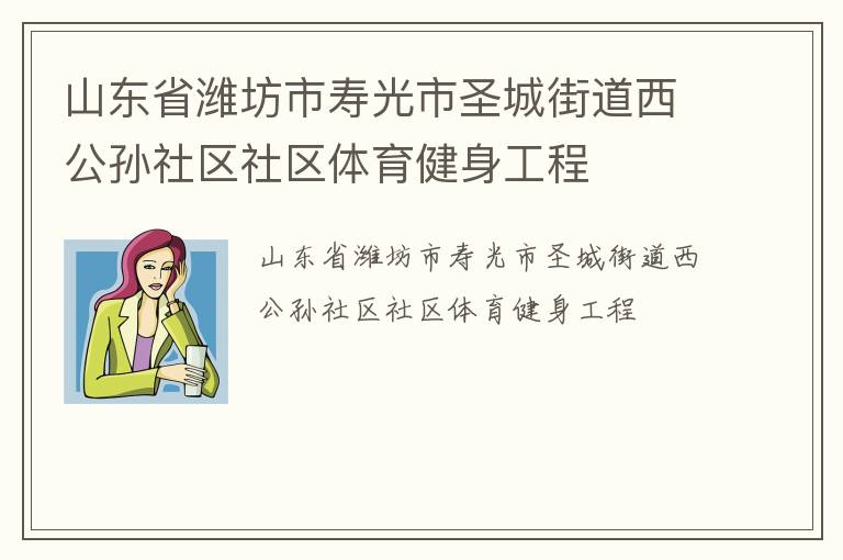 山東省濰坊市壽光市圣城街道西公孫社區(qū)社區(qū)體育健身工程