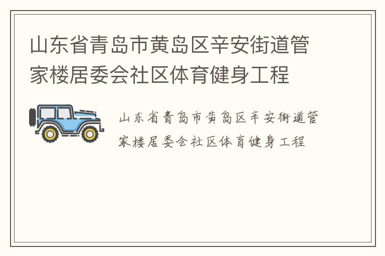 山東省青島市黃島區(qū)辛安街道管家樓居委會(huì)社區(qū)體育健身工程