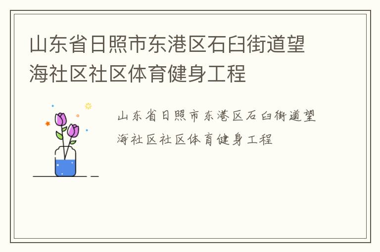 山東省日照市東港區(qū)石臼街道望海社區(qū)社區(qū)體育健身工程