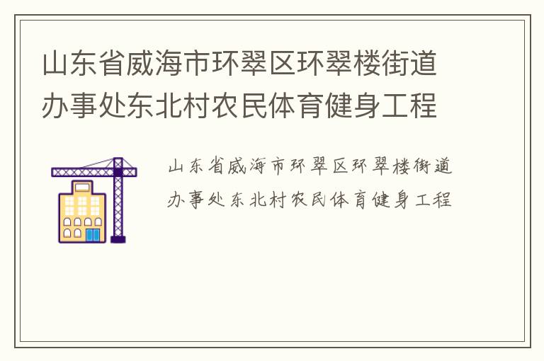 山東省威海市環(huán)翠區(qū)環(huán)翠樓街道辦事處東北村農(nóng)民體育健身工程