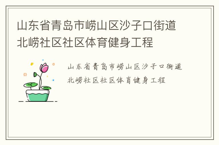 山東省青島市嶗山區(qū)沙子口街道北嶗社區(qū)社區(qū)體育健身工程