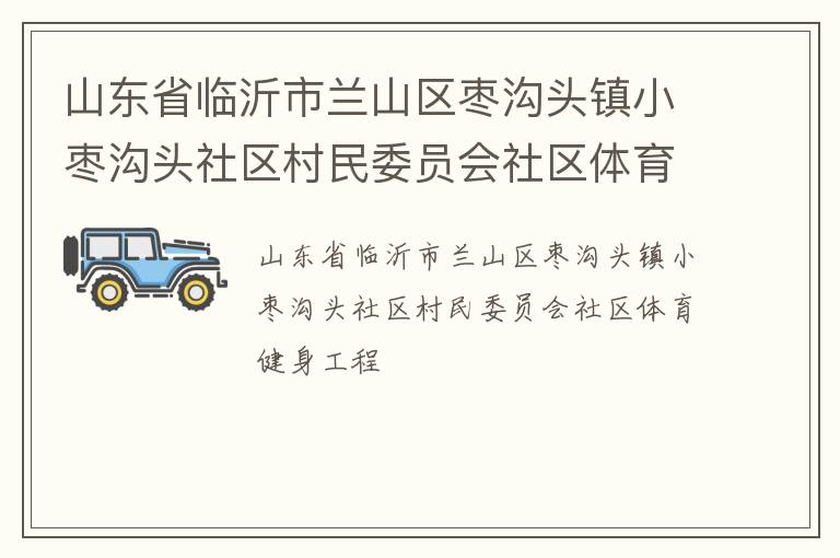 山東省臨沂市蘭山區(qū)棗溝頭鎮(zhèn)小棗溝頭社區(qū)村民委員會(huì)社區(qū)體育健身工程