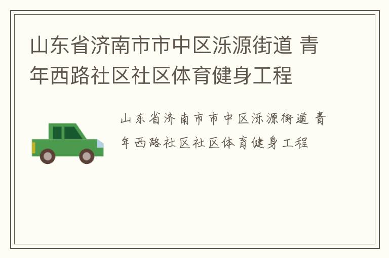 山東省濟(jì)南市市中區(qū)濼源街道 青年西路社區(qū)社區(qū)體育健身工程