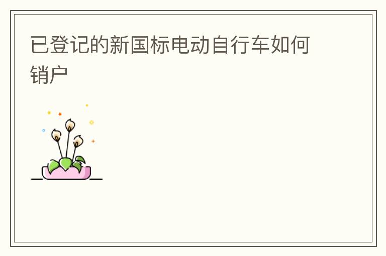 已登記的新國標(biāo)電動自行車如何銷戶