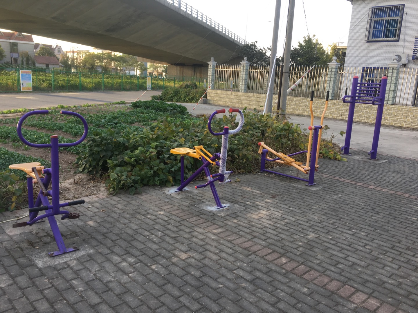 老港鎮(zhèn)濱海居民委員會鎮(zhèn)南村健身苑點(diǎn)