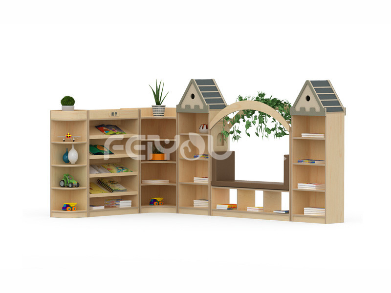 幼兒園實(shí)木家具寶寶學(xué)習(xí)互動楓木多功能組合柜閱讀區(qū)角柜.jpg