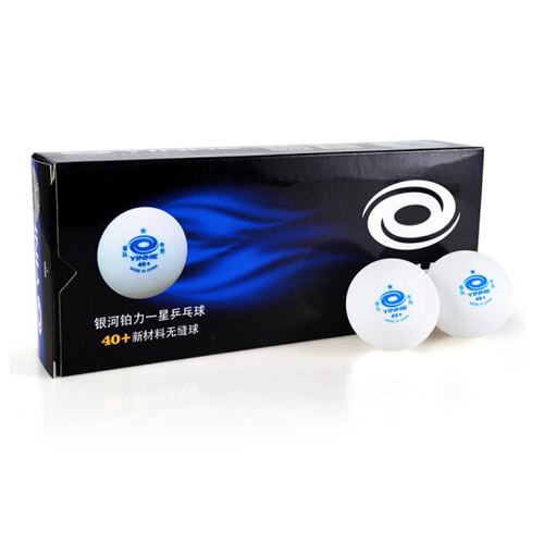 銀河40+鉑力無(wú)縫一星乒乓球(藍(lán)色10只裝)