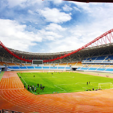 江河體育透氣型塑膠跑道賽事專用跑道材料 學(xué)校運(yùn)動(dòng)場地塑膠跑道