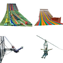 戶外大型游樂設(shè)備人造草坪彩虹滑道景區(qū)游樂項(xiàng)目  滑索滑道無動(dòng)力設(shè)備娛樂項(xiàng)目2020